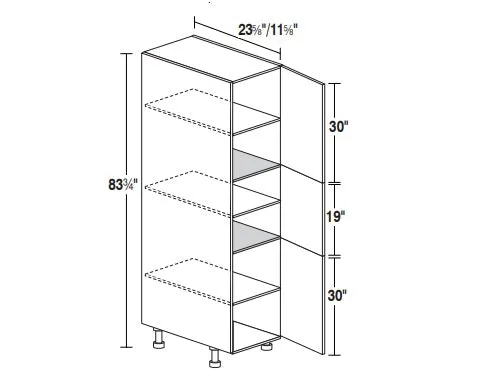 12" Deep x 84" High Pantry Cabinet