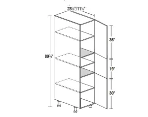 12" Deep x 90" High Pantry Cabinet