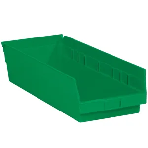 17 7/8 x 6 5/8 x 4" Green Plastic Shelf Bin Boxes