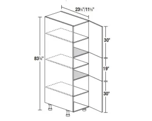 24" Deep x 84" High Pantry Cabinet