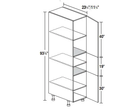 24" Deep x 94" High Pantry Cabinet