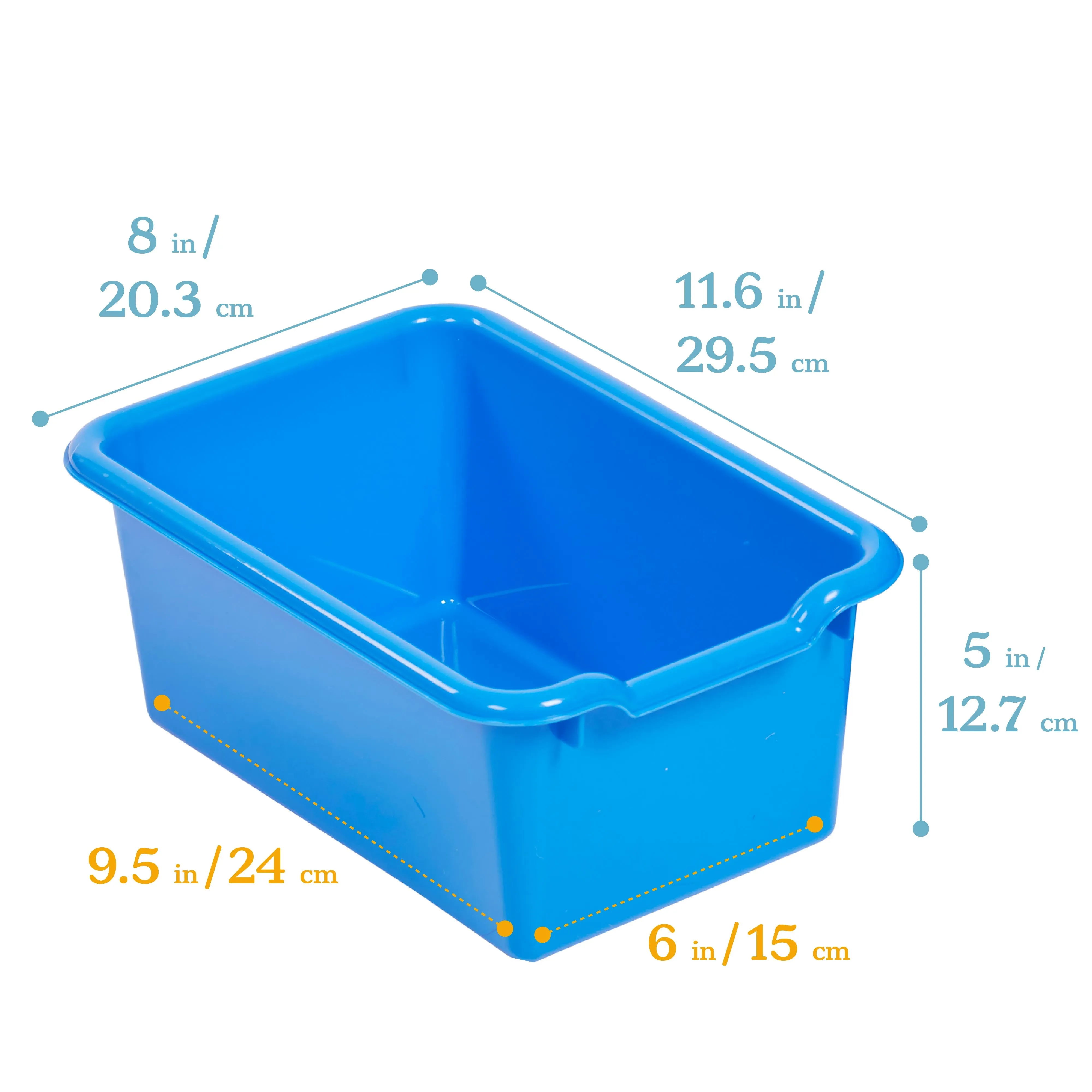 25 Cubby Mobile Tray Cabinet with Scoop Front Storage Bins, Natural, Classroom Furniture