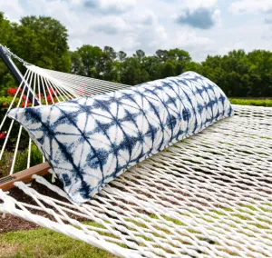 52" Long Hammock Pillow - Sunbrella® Midori Indigo