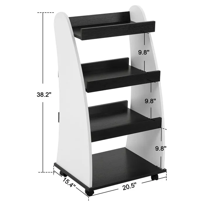 Alex 4-Tier Salon Rolling Utility Cart