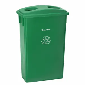 Alpine Industries ALP4778-3-GRN-3 Recycling Receptacle / Container