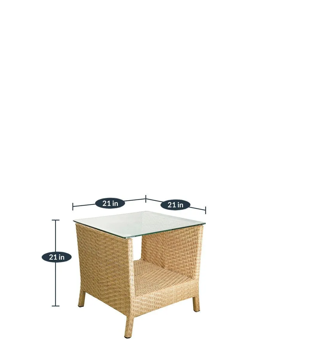 Babai Outdoor Patio Seating Set 2 Chairs and 1 Table Set (Cream)