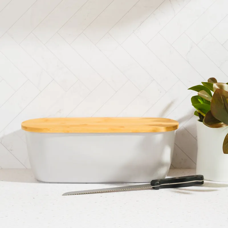 Bamboo Fibre Bread Bin - Grey