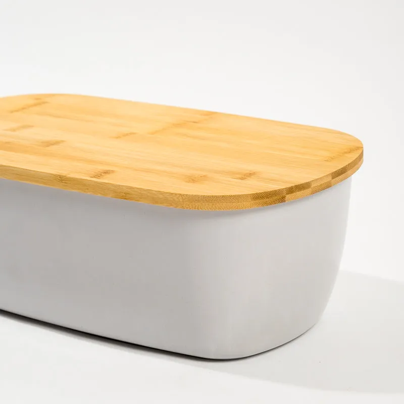 Bamboo Fibre Bread Bin - Grey