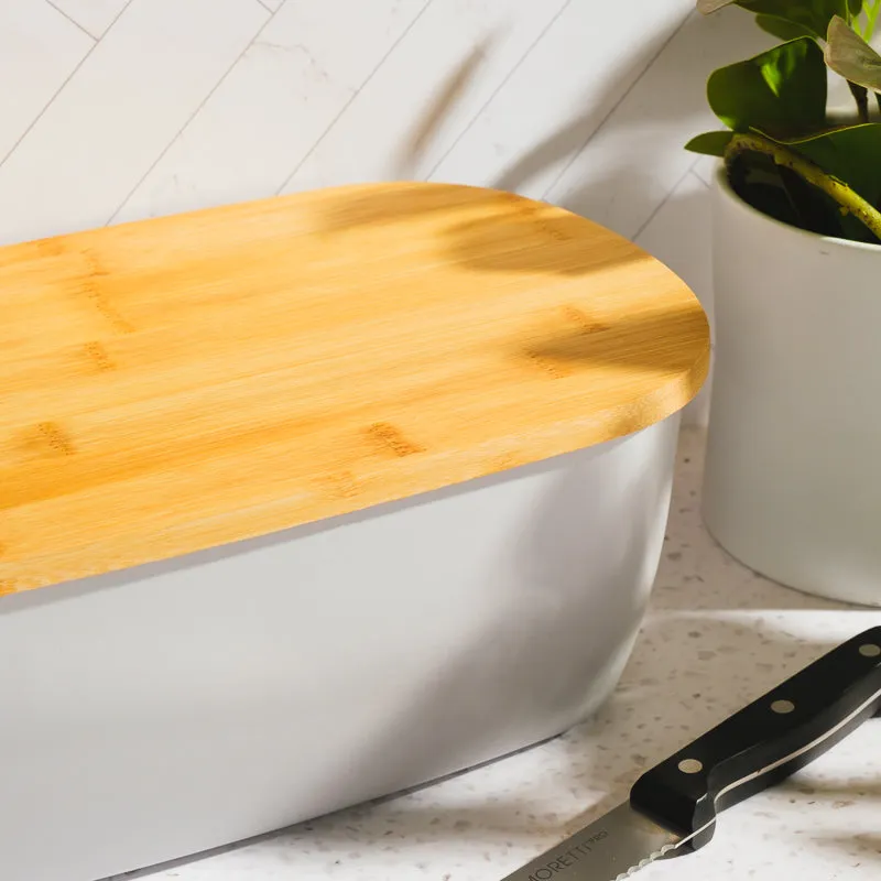 Bamboo Fibre Bread Bin - Grey