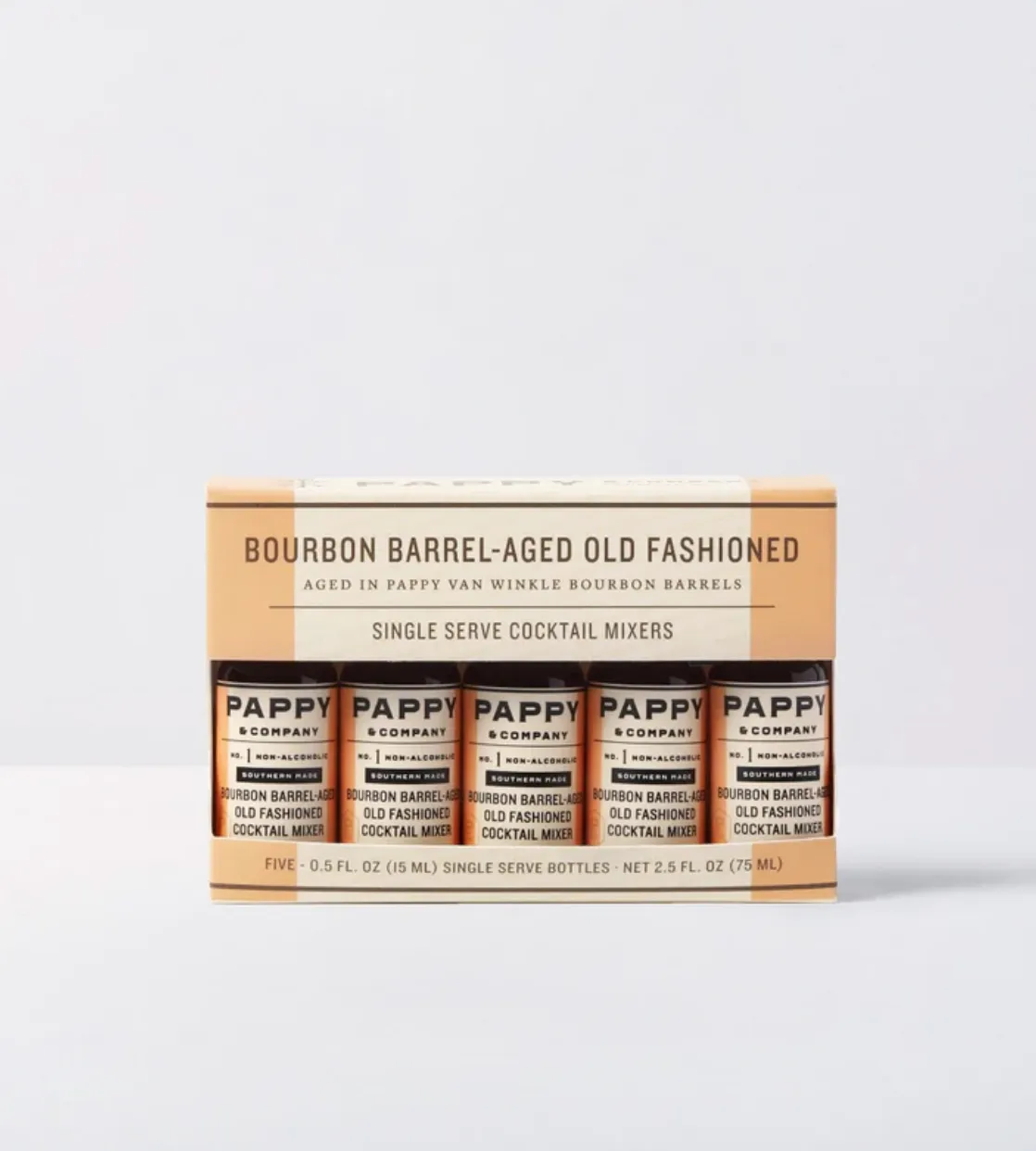 Bourbon Barrel Aged Old Fashioned Mix: Single Serve 5-pack