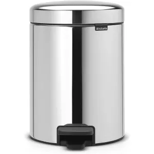 Brabantia NewIcon Pedal Bin - 5L - Brilliant Steel