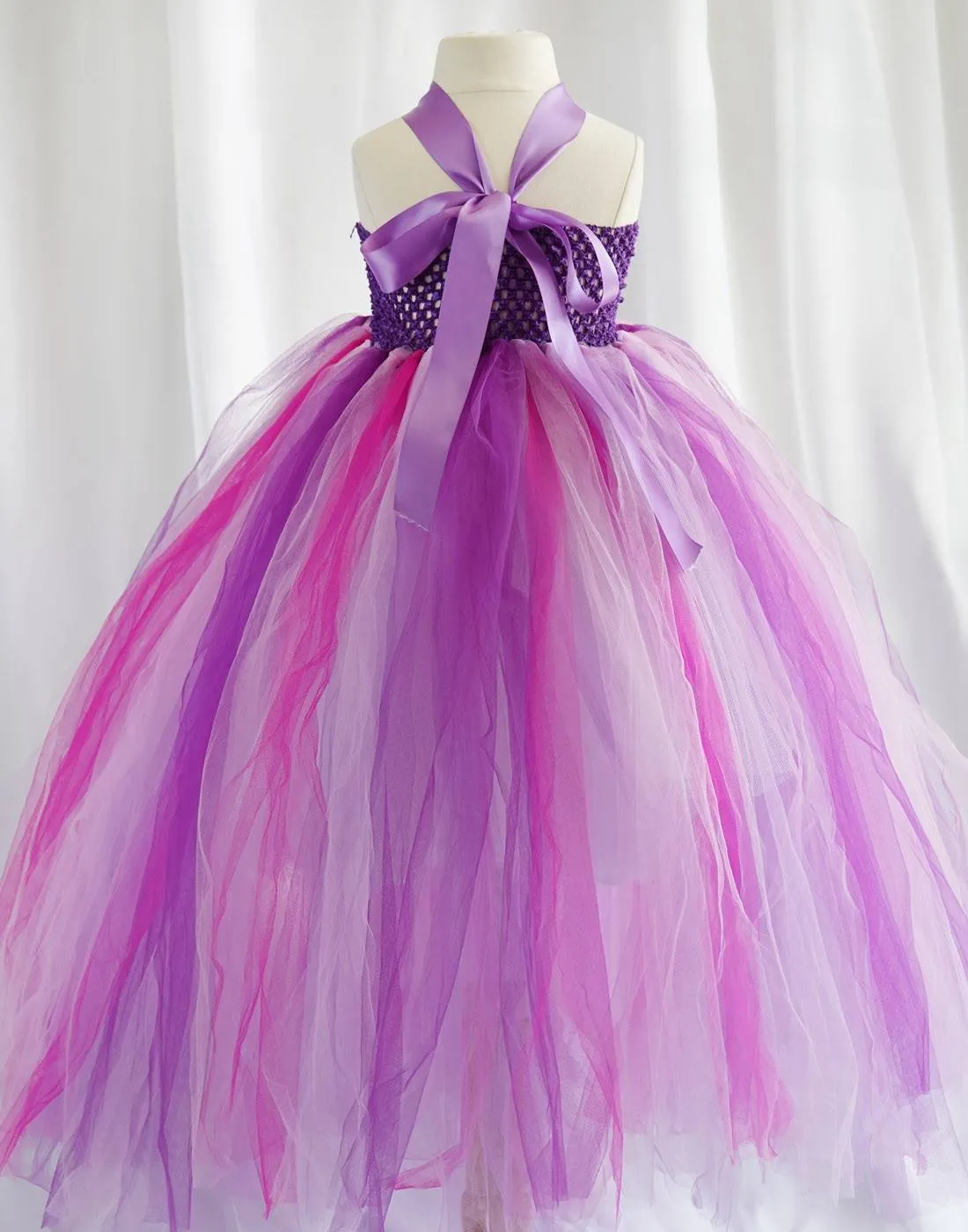 Caribbean Fuchsia One Shoulder Tulle Dress