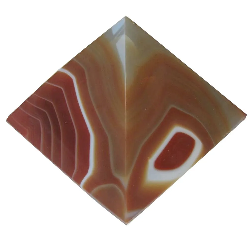 Carnelian Pyramid Fire Passion Stone Orange Red