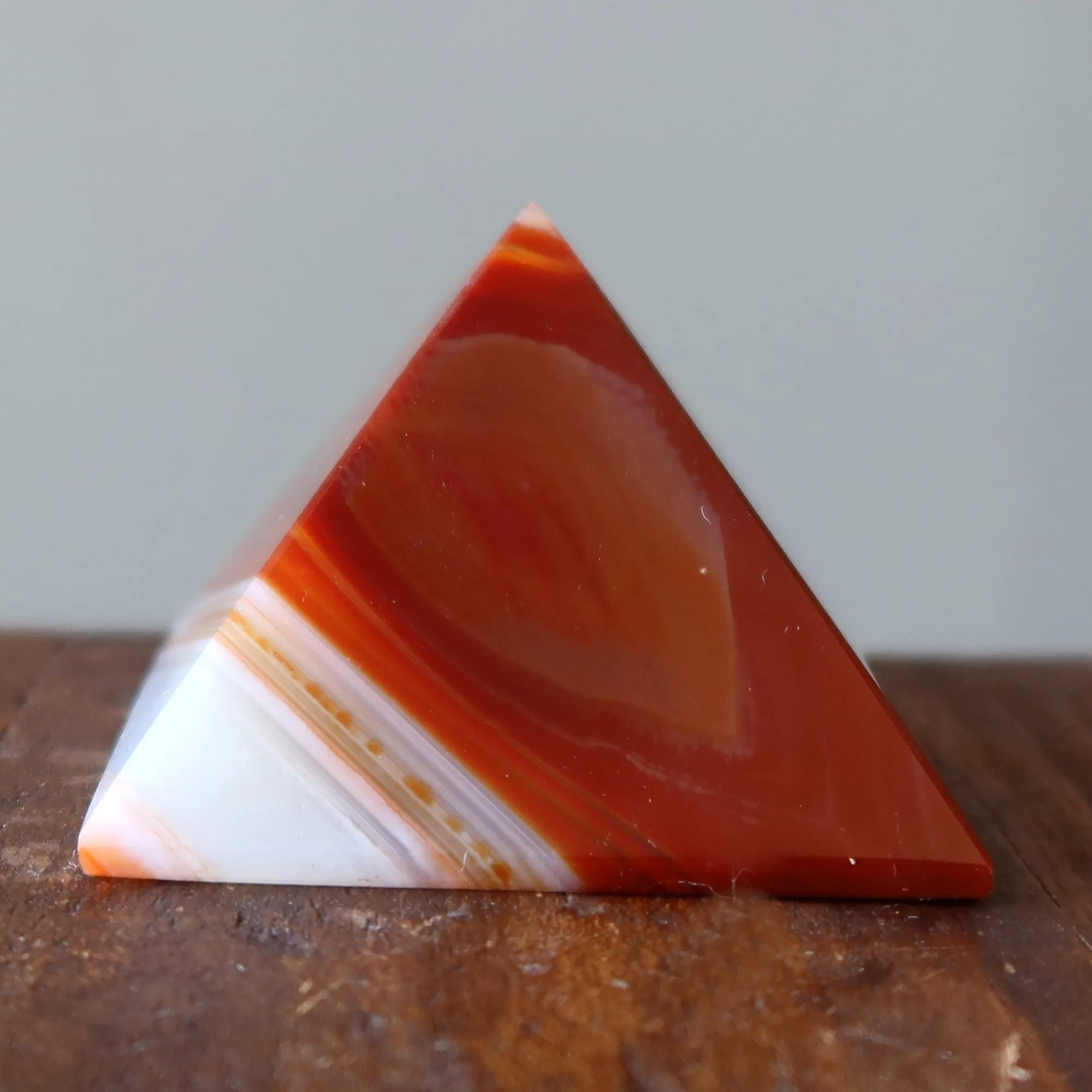 Carnelian Pyramid Fire Passion Stone Orange Red