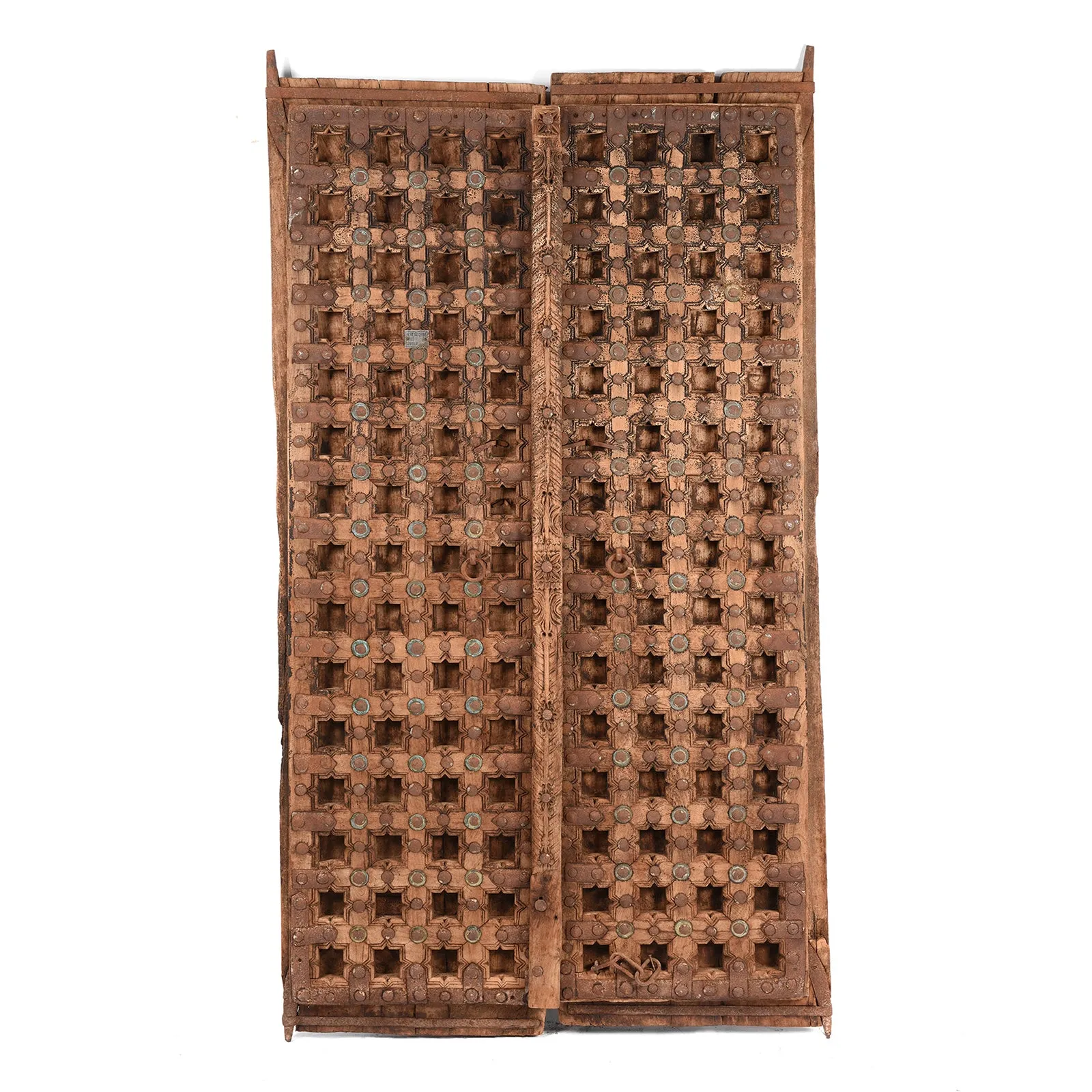 Carved Teak Indian Panelled Door From Gujarat - 19thC