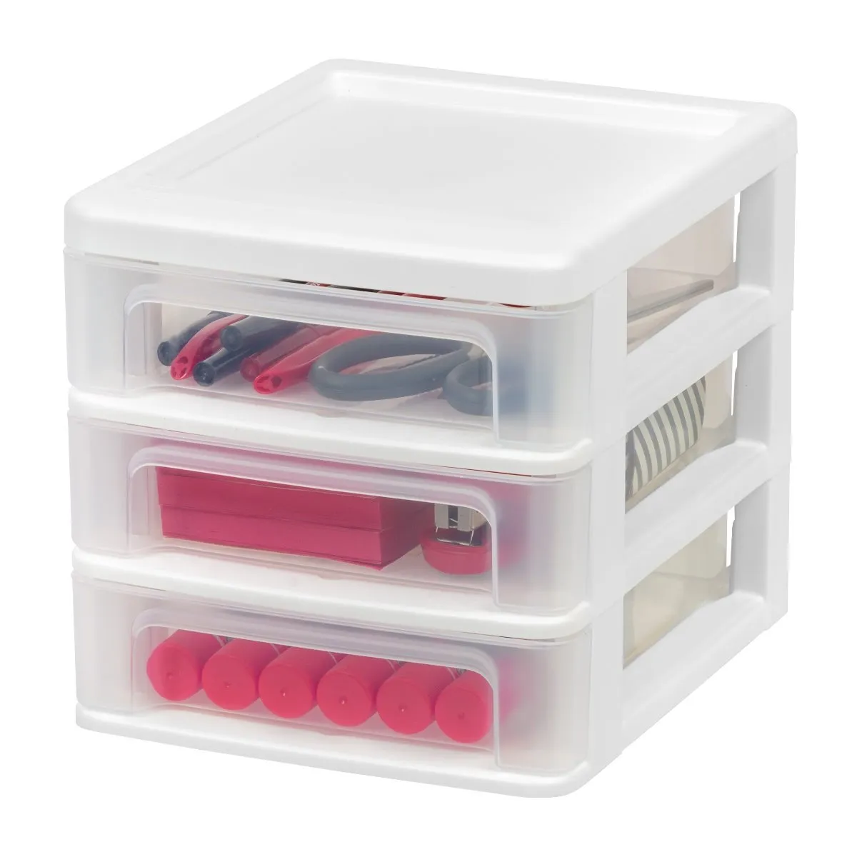 Compact Desktop Organizer 3 Drawer 2 Pack