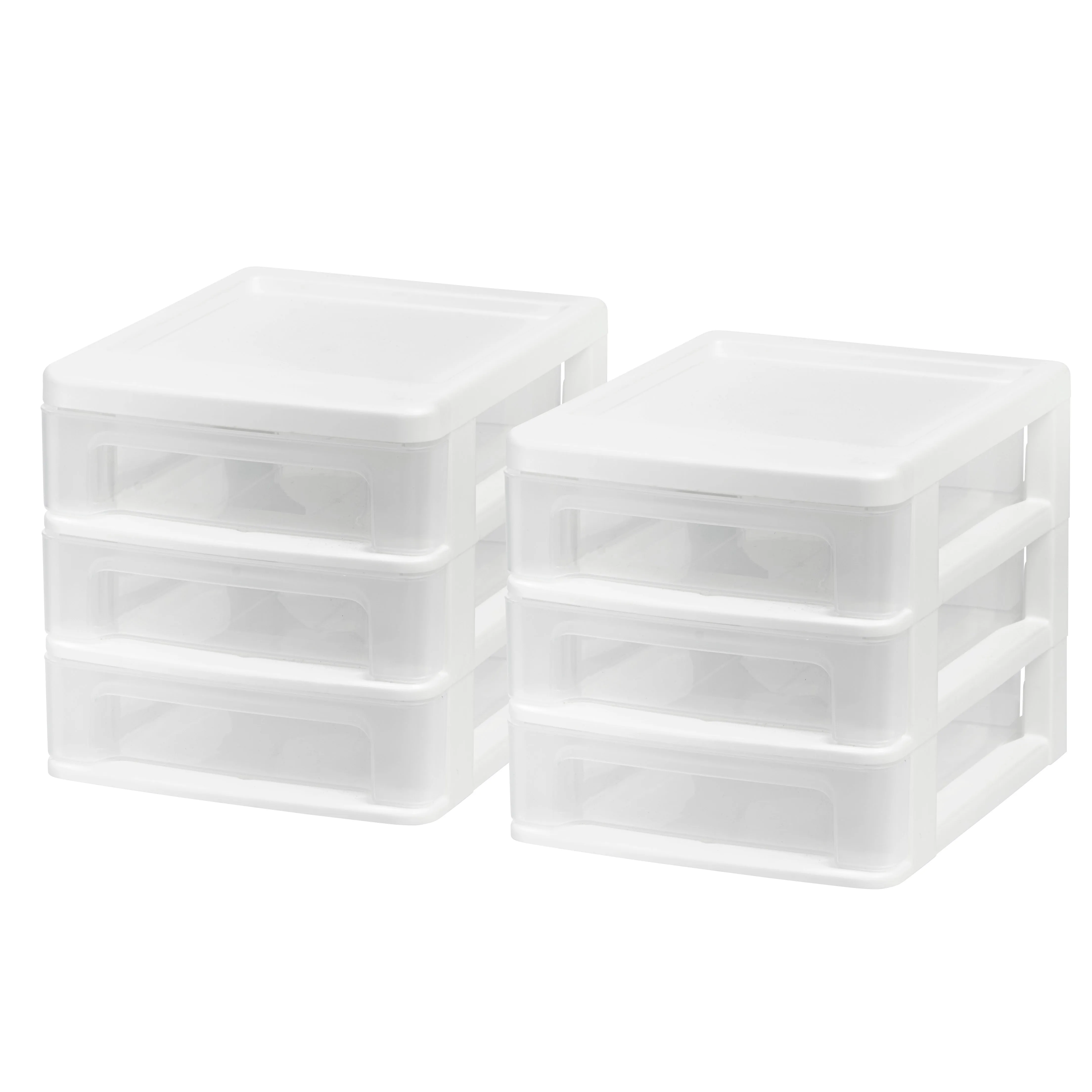 Compact Desktop Organizer 3 Drawer 2 Pack