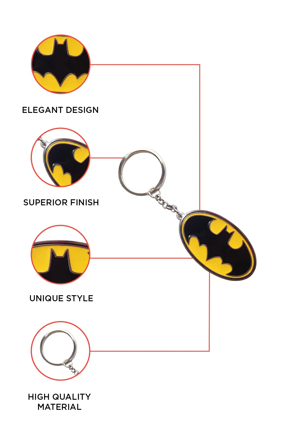 DC Batman Logo Key Ring