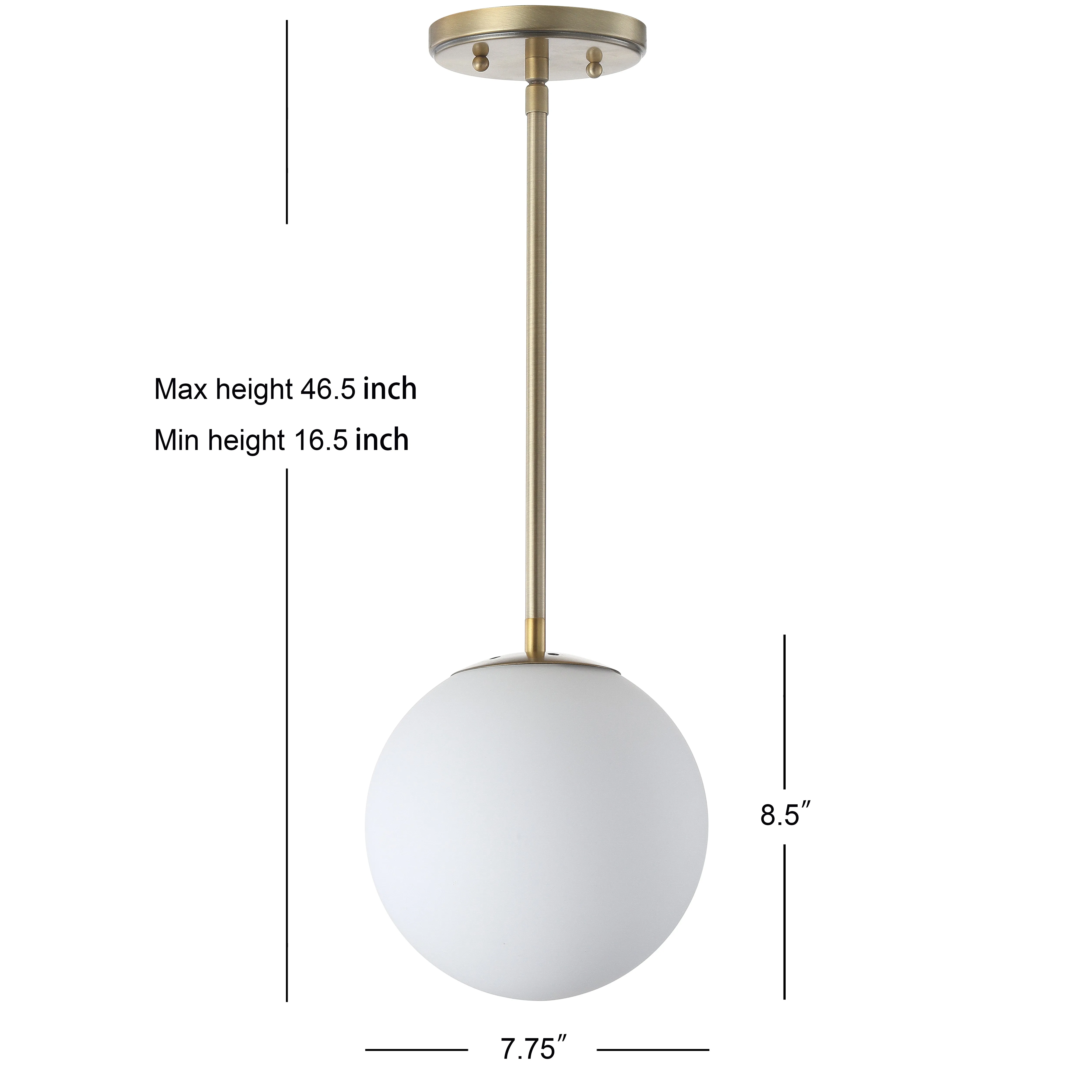 Elowen 7.75" Metal/Glass Globe LED Pendant