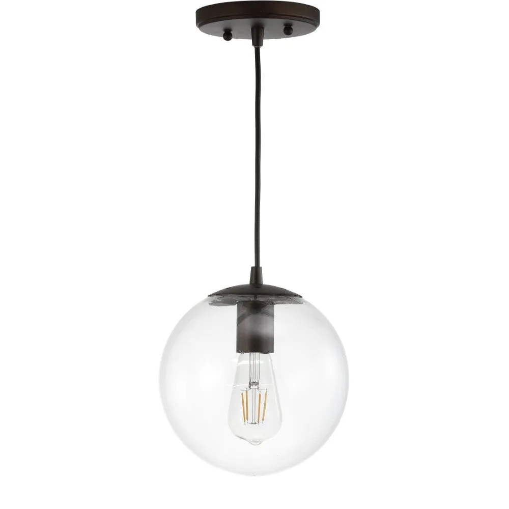 Elowen 7.75" Metal/Glass Globe LED Pendant