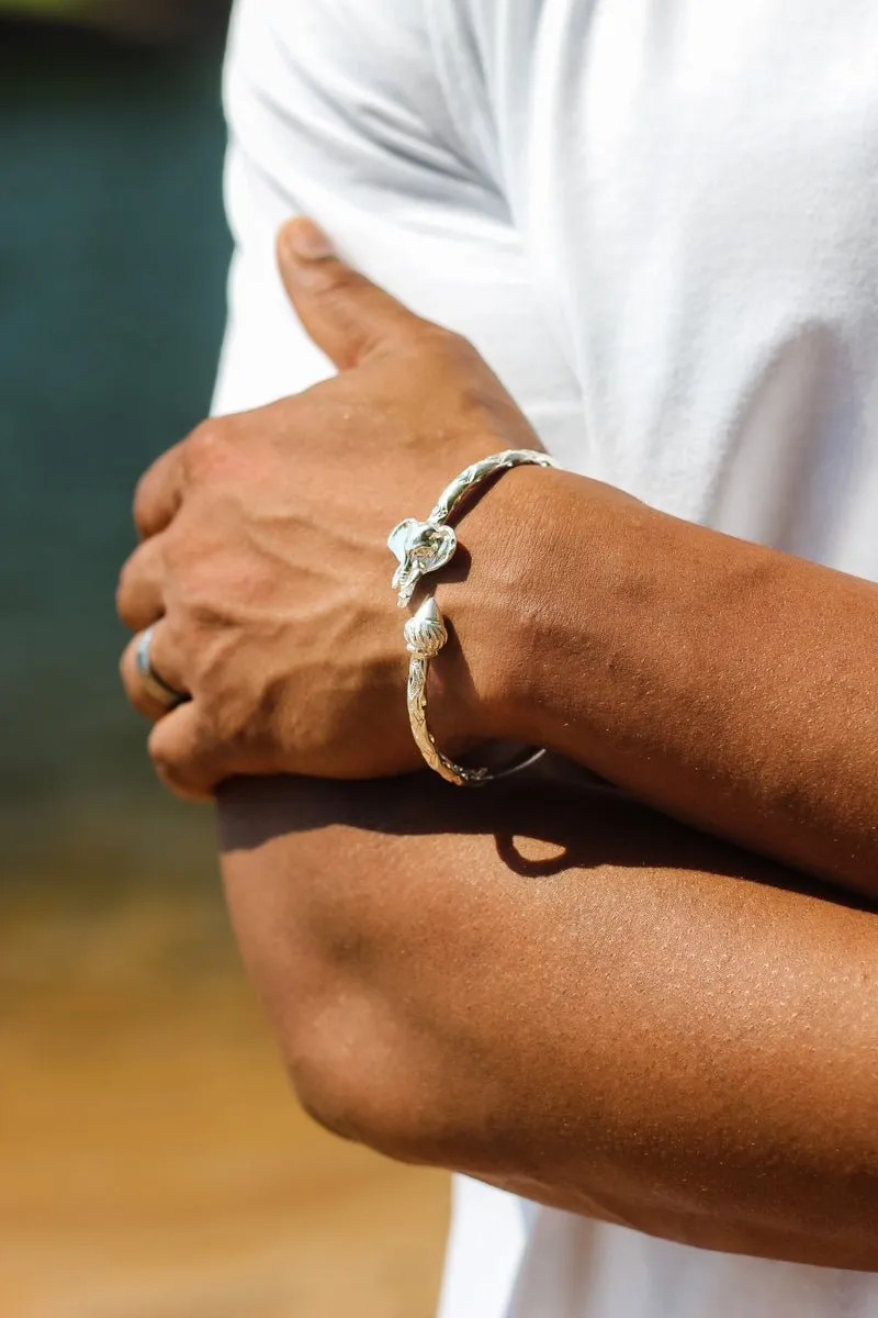 Extra Heavy Elephant Head and Taj Mahal Bangle with Diamante Pattern