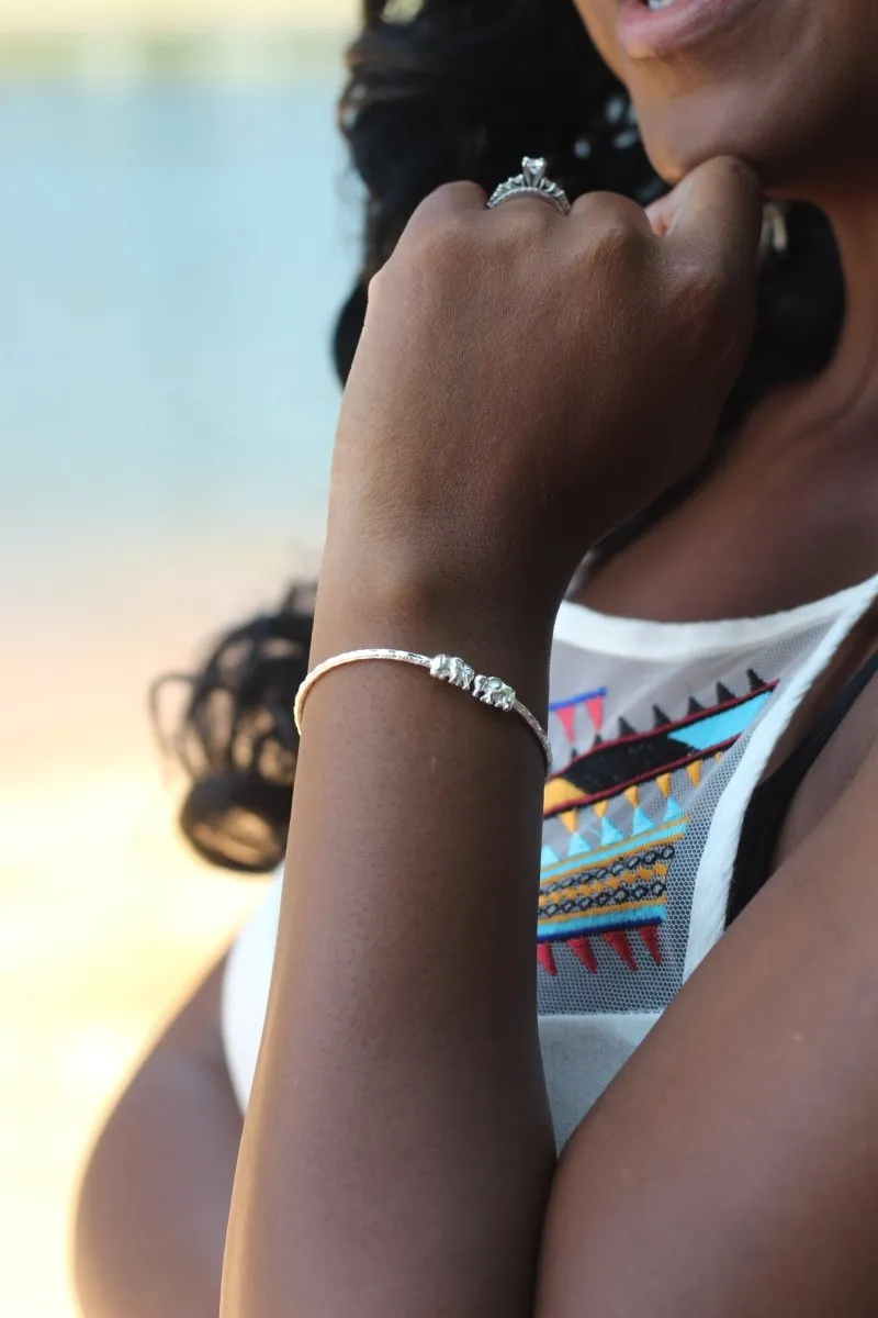 Extra Light Elephant Bangle with Calypso Pattern