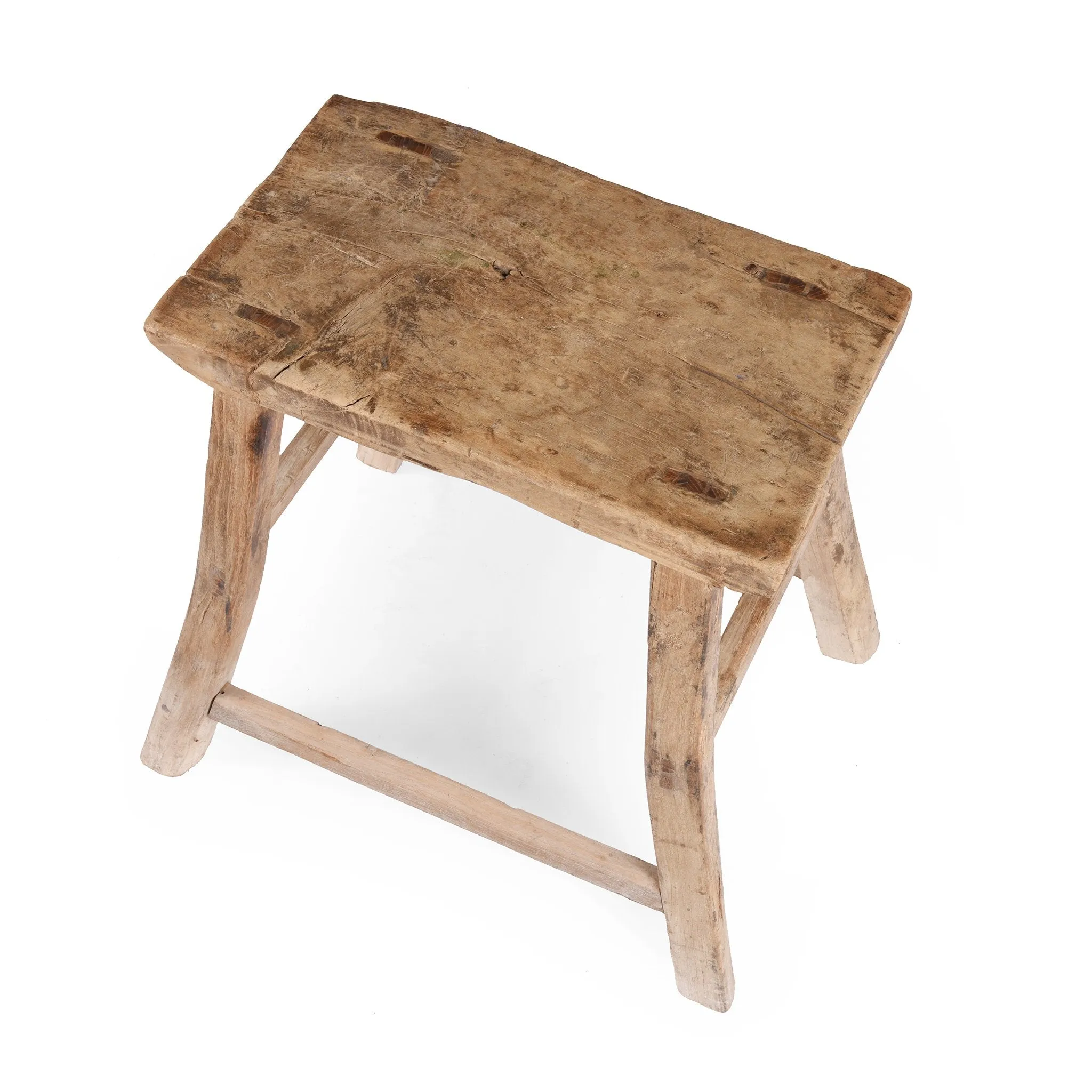 Farmhouse Elm Stool - Ca 100 Yrs Old