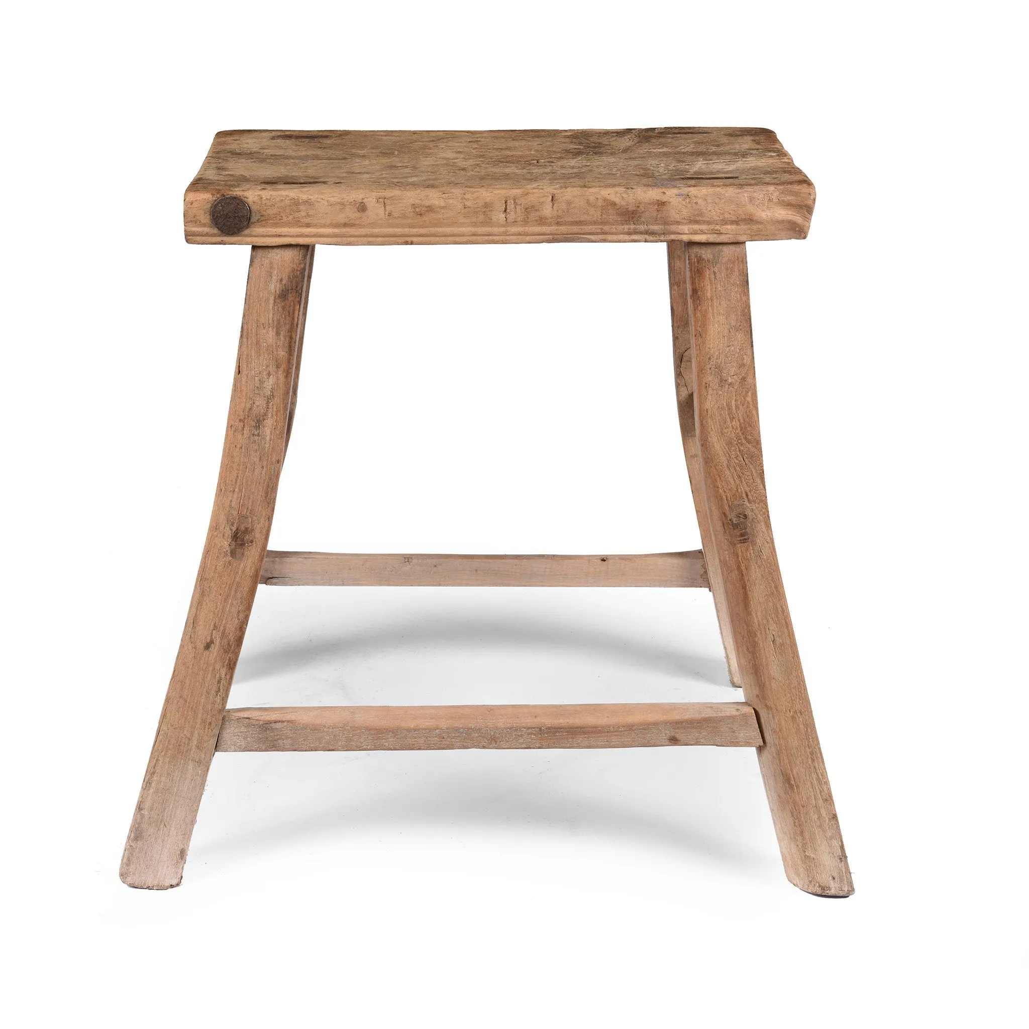 Farmhouse Elm Stool - Ca 100 Yrs Old