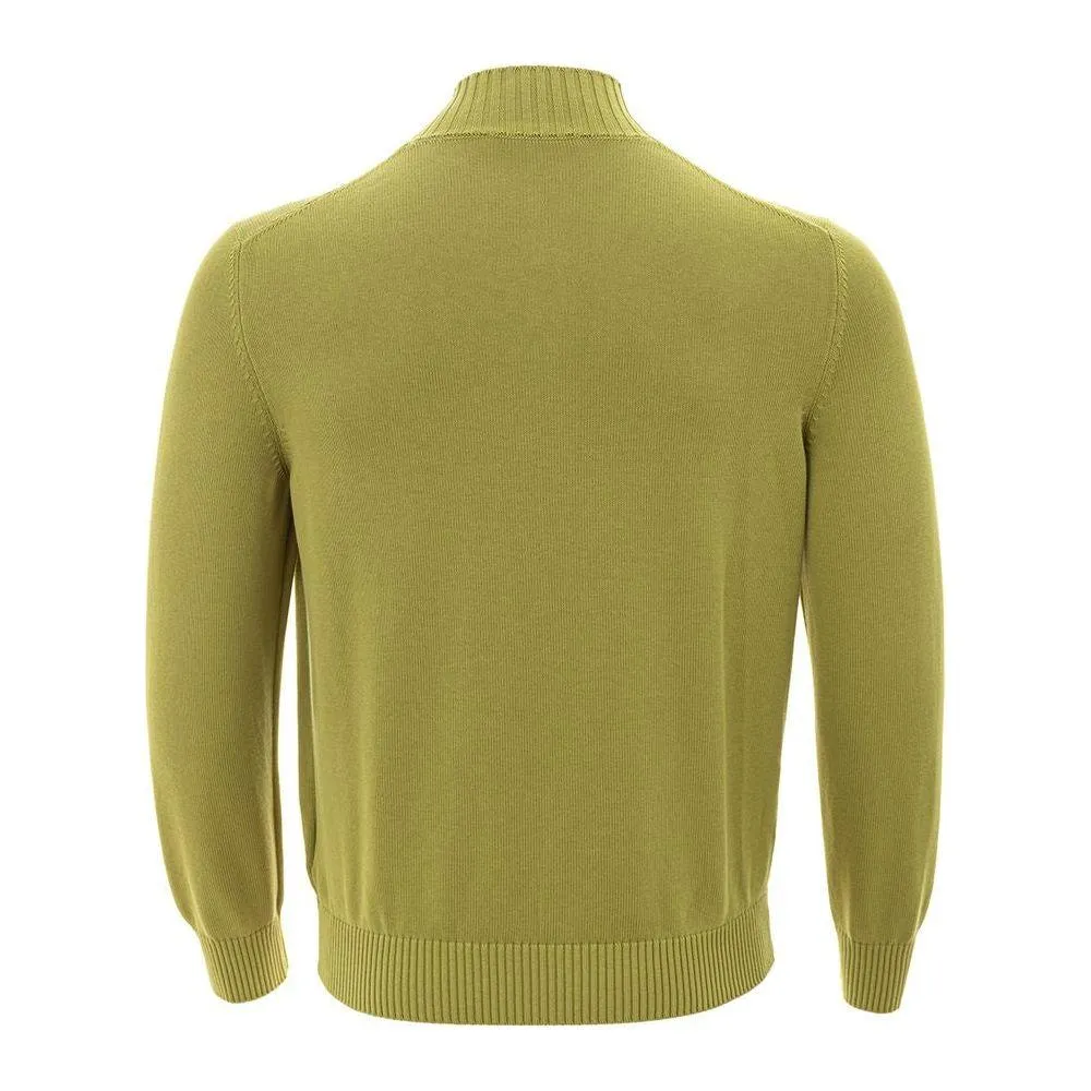 Gran Sasso Elegant Green Cotton Cardigan for Men