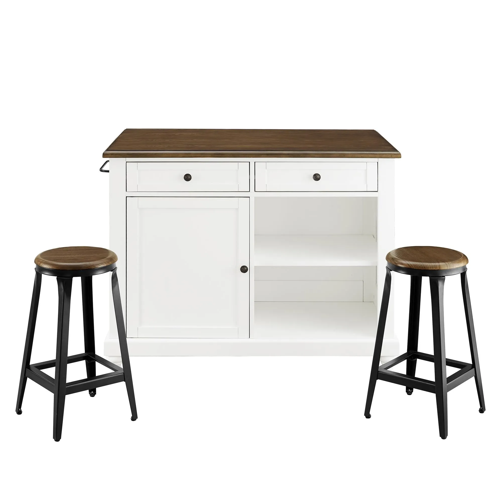 Kelsey Kitchen Island with 2 Stools