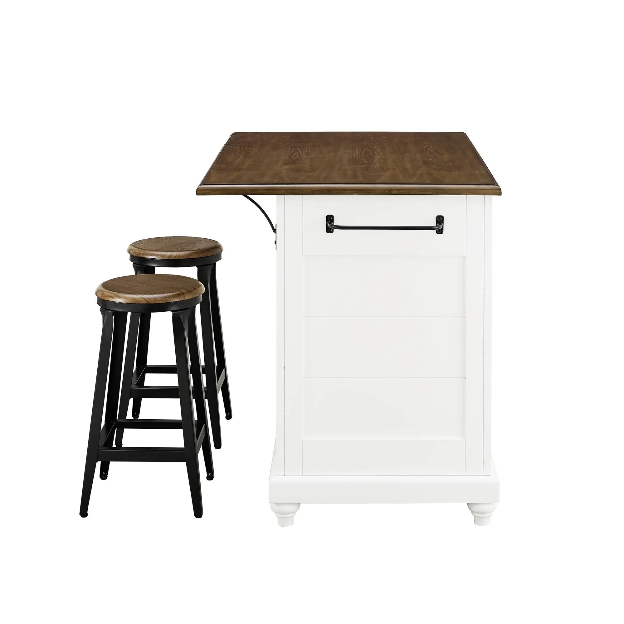 Kelsey Kitchen Island with 2 Stools