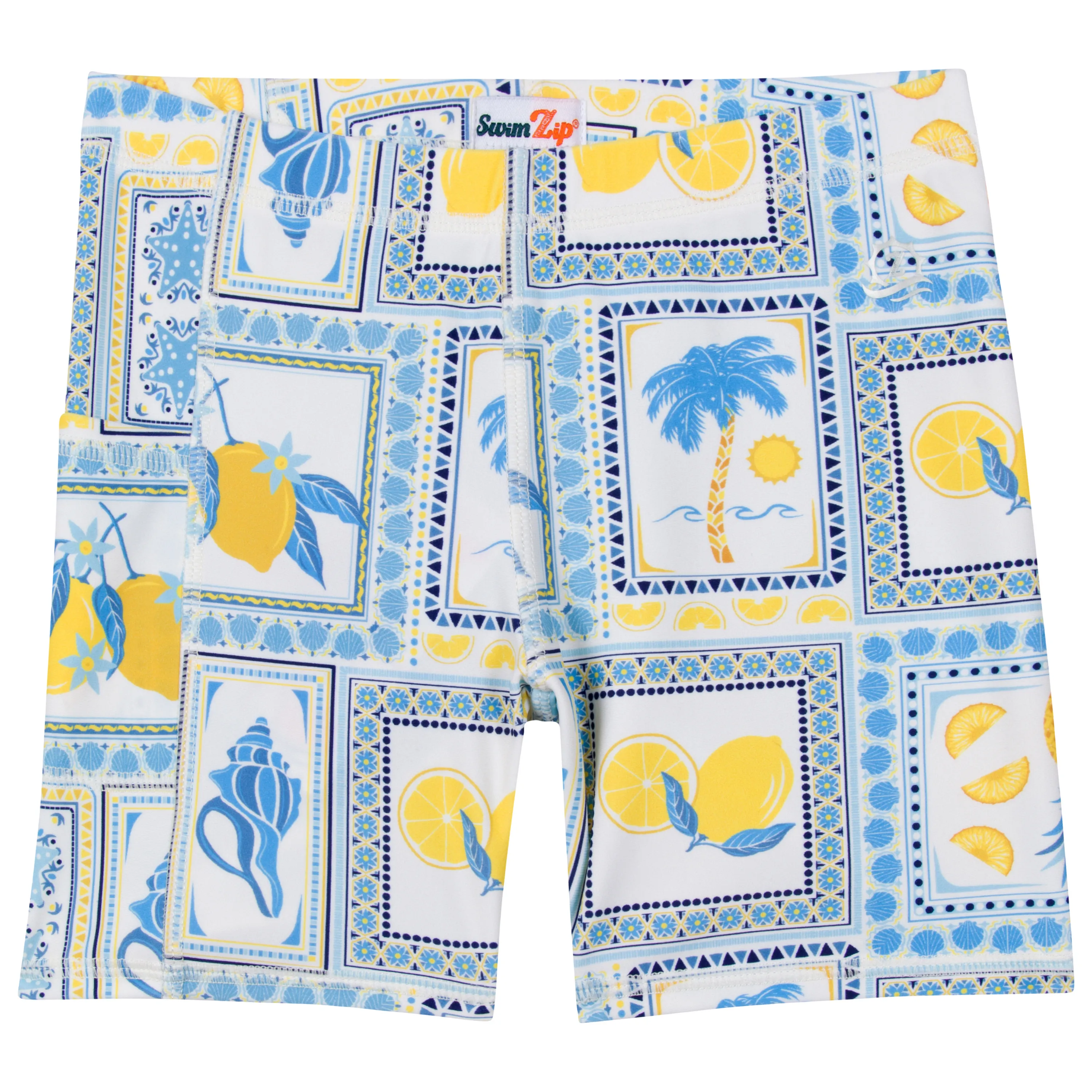 Kids Jammers Swim Shorts | "Mediterranean Lemons"