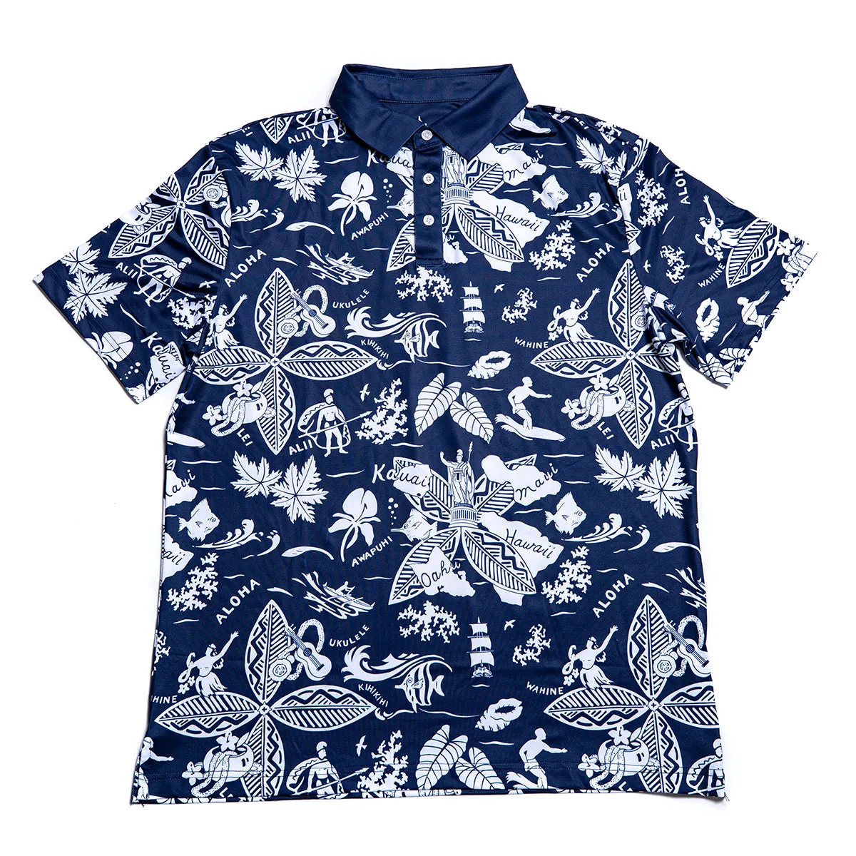 King & Islands Performance Polo - Navy