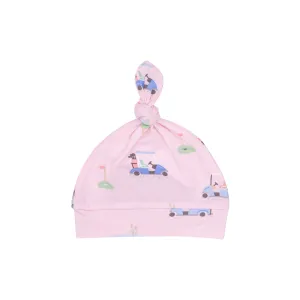 Knotted Hat - Golf Carts Pink