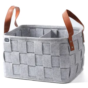 Little Story - Multi-Purpose Laundry Caddy Basket Felt (Grey)