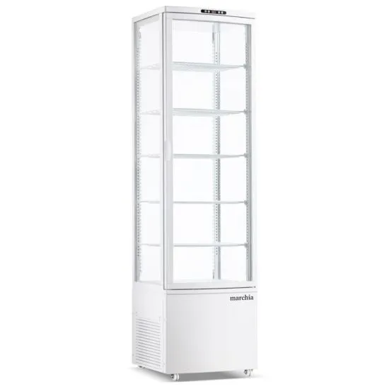 Marchia MVS300 20" Vertical Standing Refrigerated Cake Display Case, White