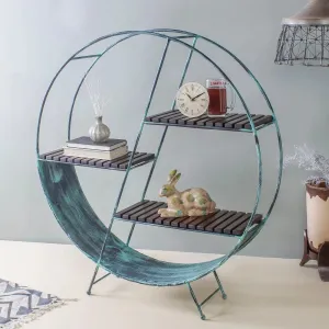 Metal Aqua Floor Shelf