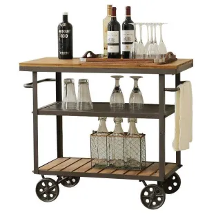 Modern Rustic Kitchen Trolley | VRINDA