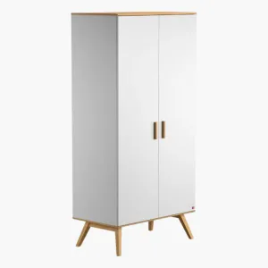 Nautis Two-Door Wardrobe - White/Oak