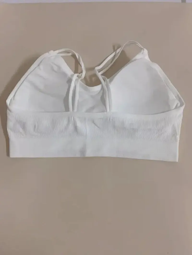 "Breathable Seamless Double Strap Wireless Bra for Women"