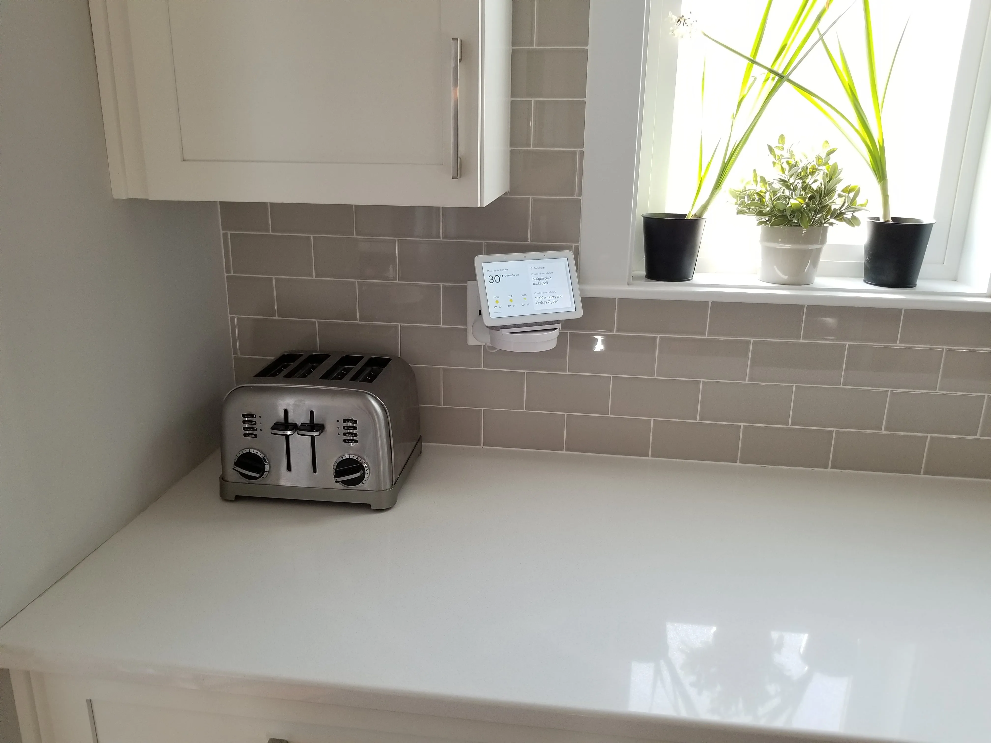 The Easy Outlet Shelf with Swivel Adapter for Google Home Hub