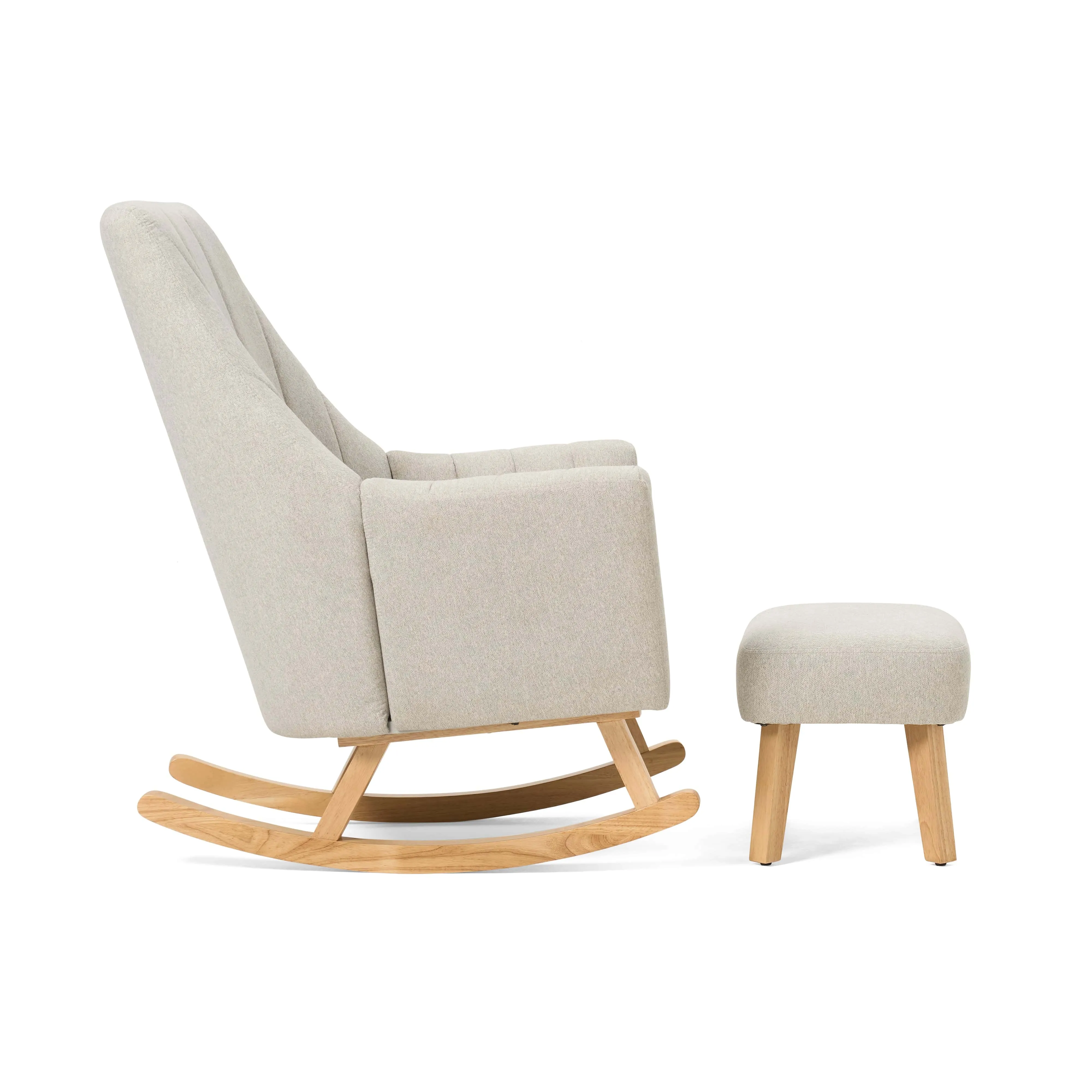 Tutti Bambini Jonah Rocking Chair & Foot Stool Set – Pebble