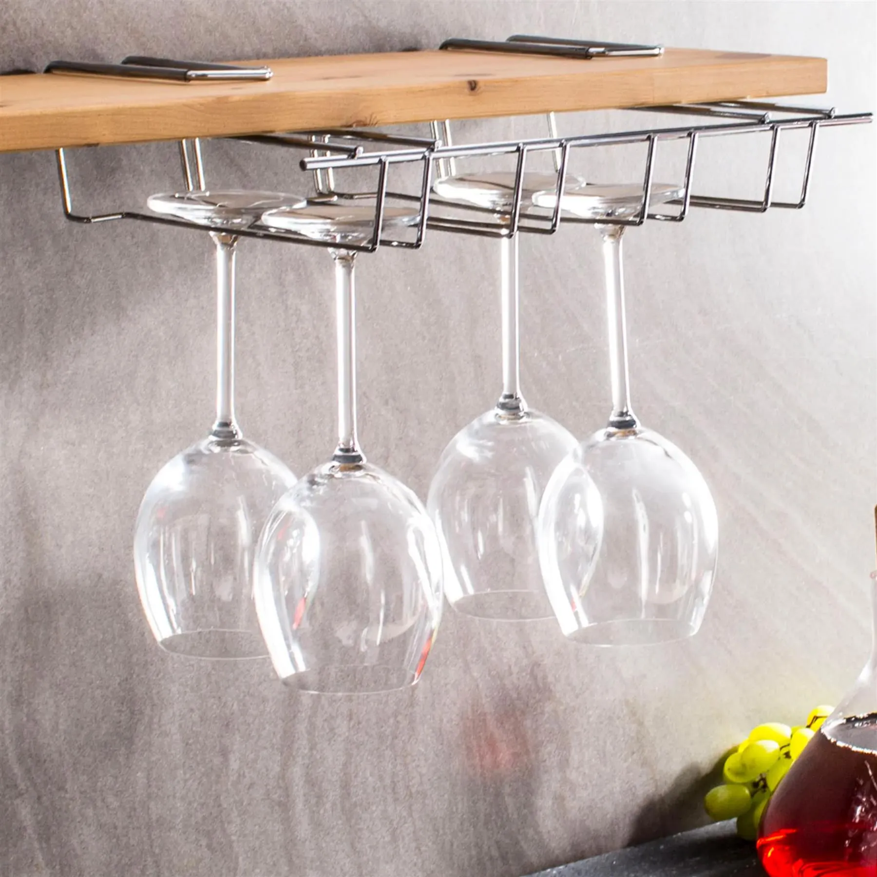 Under Shelf Wine Glass Rack