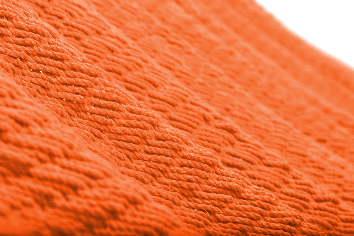 Vivid Orange Cotton Hammock (Wooden Bar)