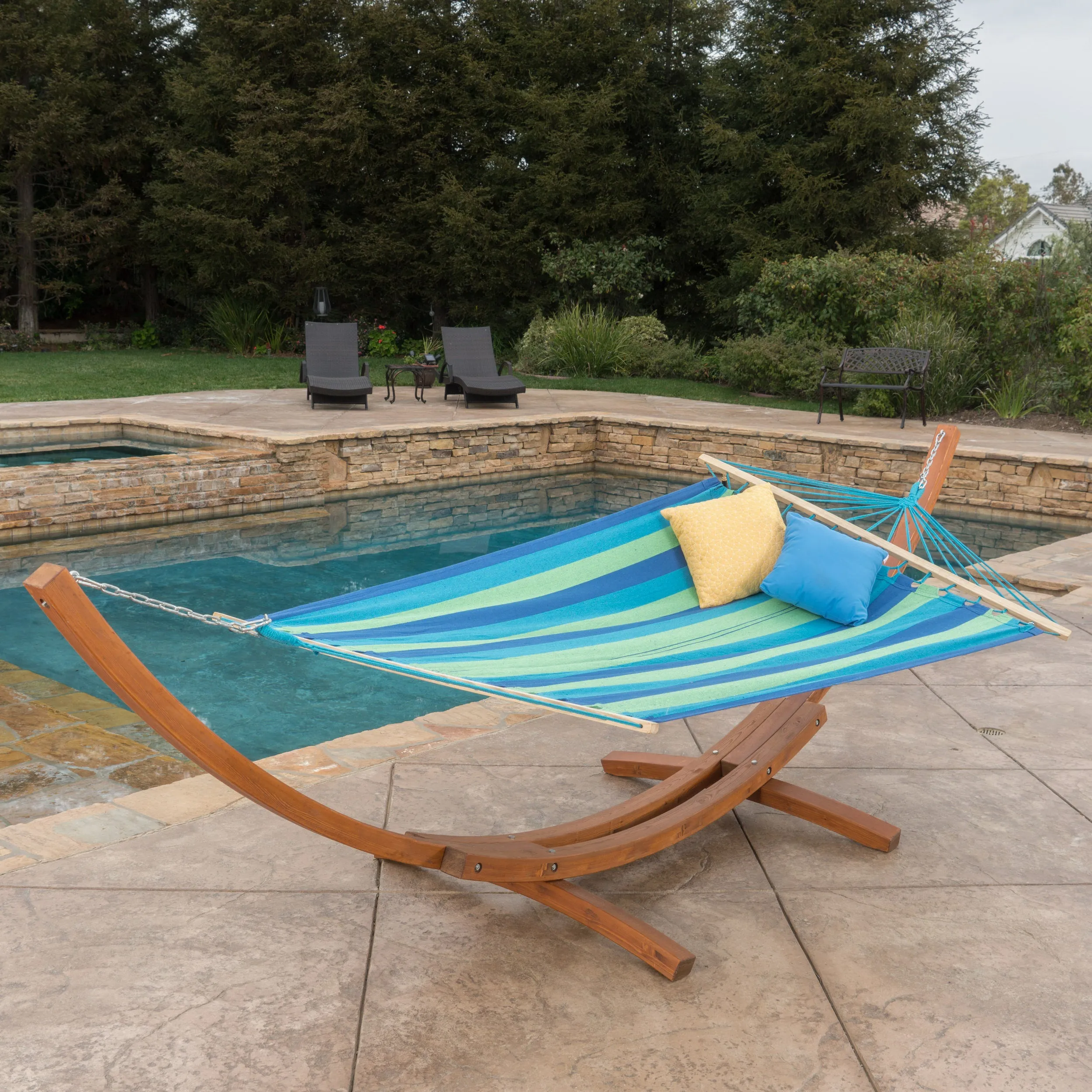 Weston Outdoor Hammock w/ Wooden Base