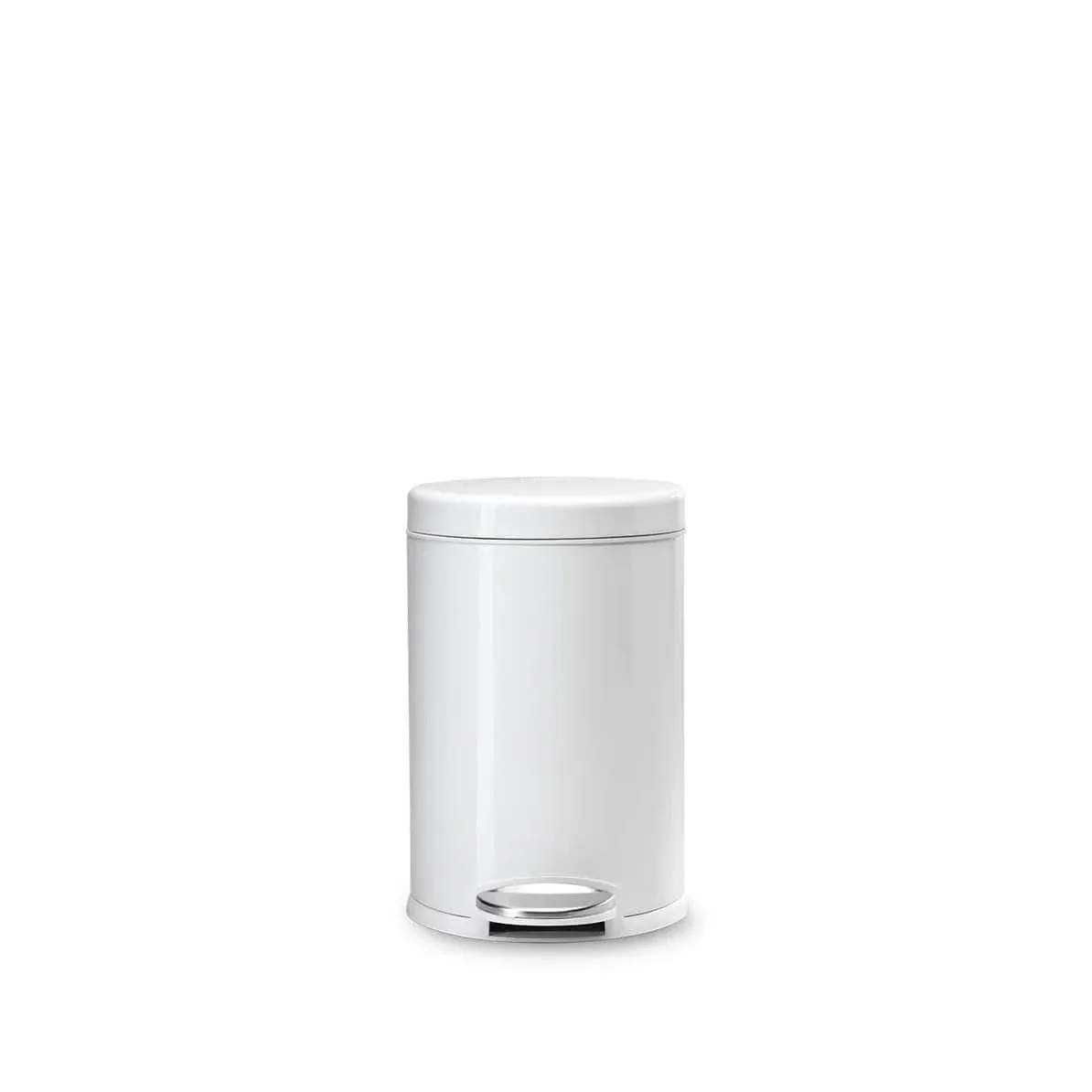 White Pedal Bin - 4.5L