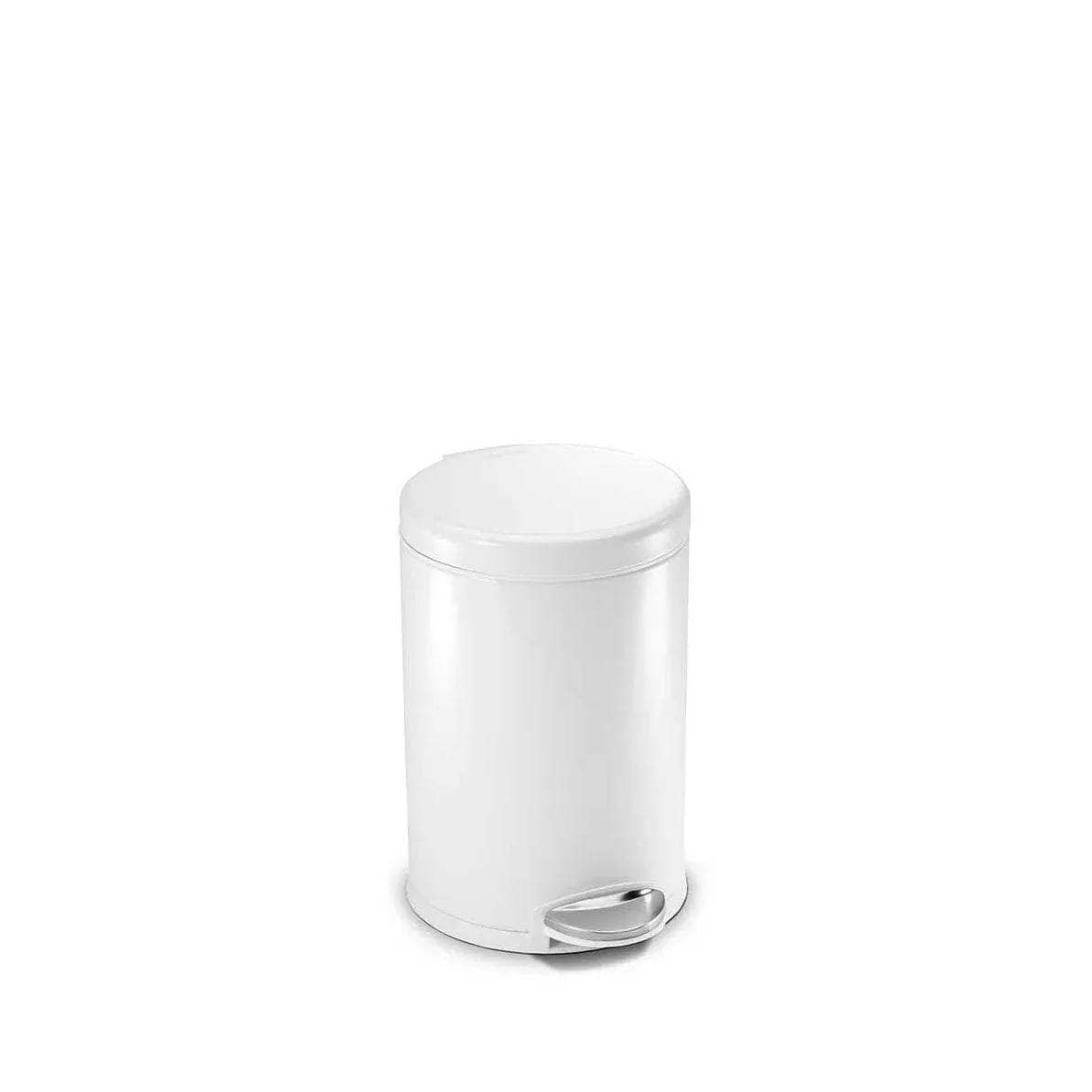 White Pedal Bin - 4.5L